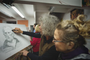  Atelier dessin avec Ricardo Cavallo et des élèves de l'école Bleimor